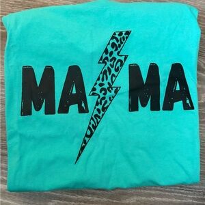 Bella Canvas Teal 'MAMA' Short Sleeve Tee